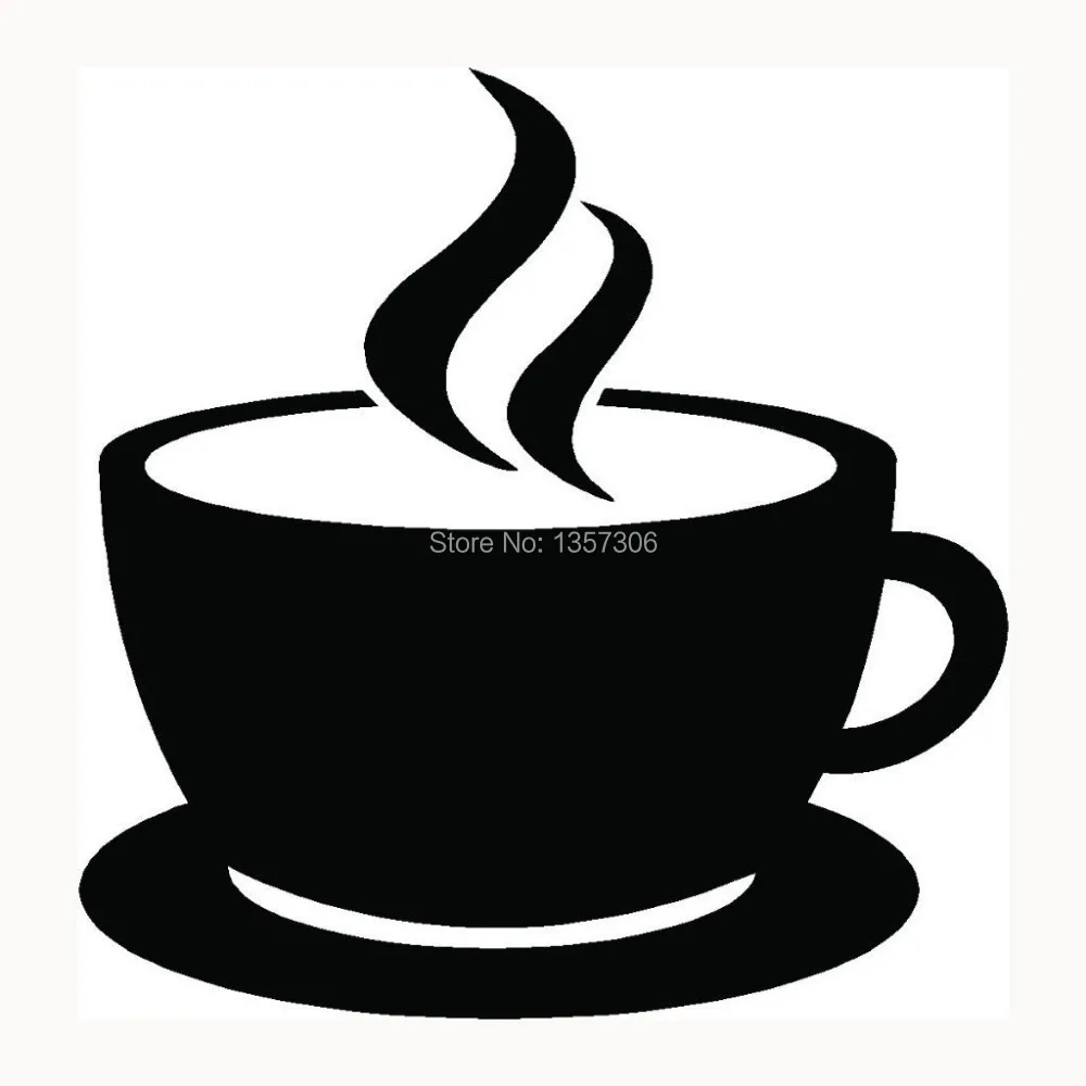 Coffee Cup Sticker For Car Rear Windshield Truck SUV Bumper Auto Door Laptop Kayak Hot Caffeine