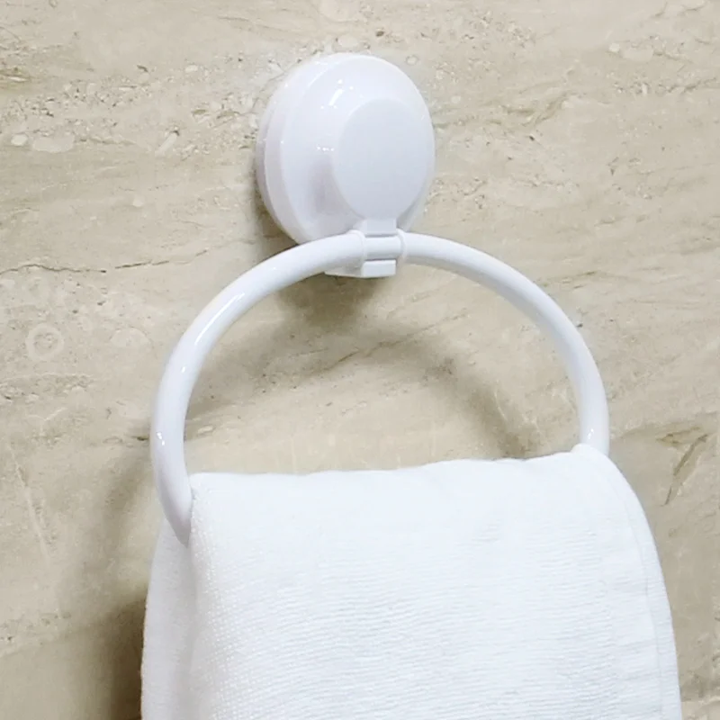 Suction Towel Hook Bathroom Kitchen Towel Holder Wall Mounted Brass