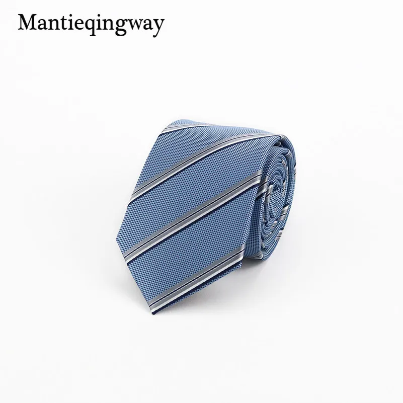Mantieqingway 7 см мужские аксессуары для галстуков галстук в деловом стиле тонкие галстуки свадьба полосатый шеи галстуки Vestidos Галстуки