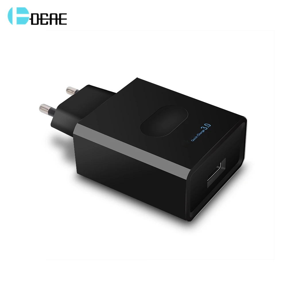 Зарядное устройство DCAE Quick Charge 3 0 USB 18 Вт быстрое зарядное с европейской вилкой