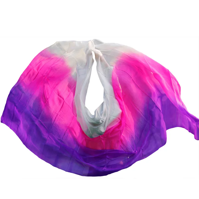 Шелковая вуаль для танца живота, шаль, шарф, аксессуары для занятий танцами, вуаль для выступлений,, размер и цвет могут быть настроены - Цвет: As picture