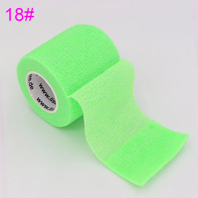COYOCO Красочные бинты Спорт Self самоклеящийся эластичный бандаж обёрточная бумага клейкие ленты 4,5 м эластопласт для защ - Цвет: Fluorescent green