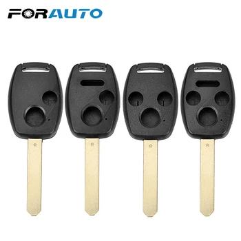 

FORAUTO Car key Shell For HONDA Accord CRV Pilot Fit 2 3 4 Button Remote Uncut Key Blade Replacement Car Accessories Car-styling