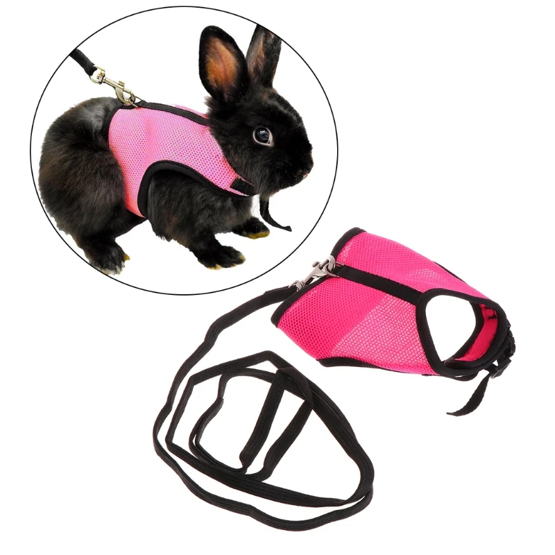 

Hamster Rabbit Squirrel Mesh Harness Leash Small Pet Vest Suit Outdoor Jogging