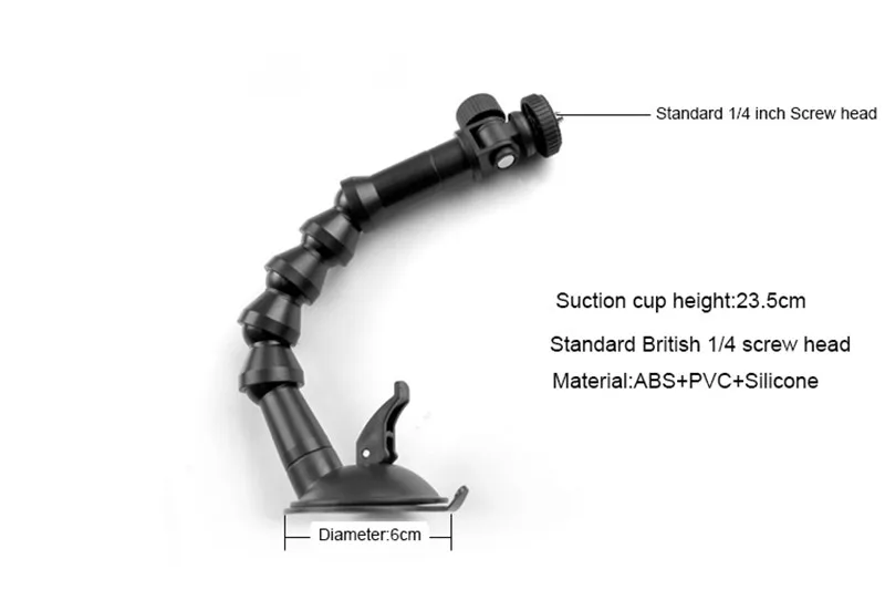 Мини Автомобильная присоска держатель штатива присоска крепление 6 мм Винт для Gopro Hero sony AEE gps DVR Xiaomi yi 4k Экшн-камера