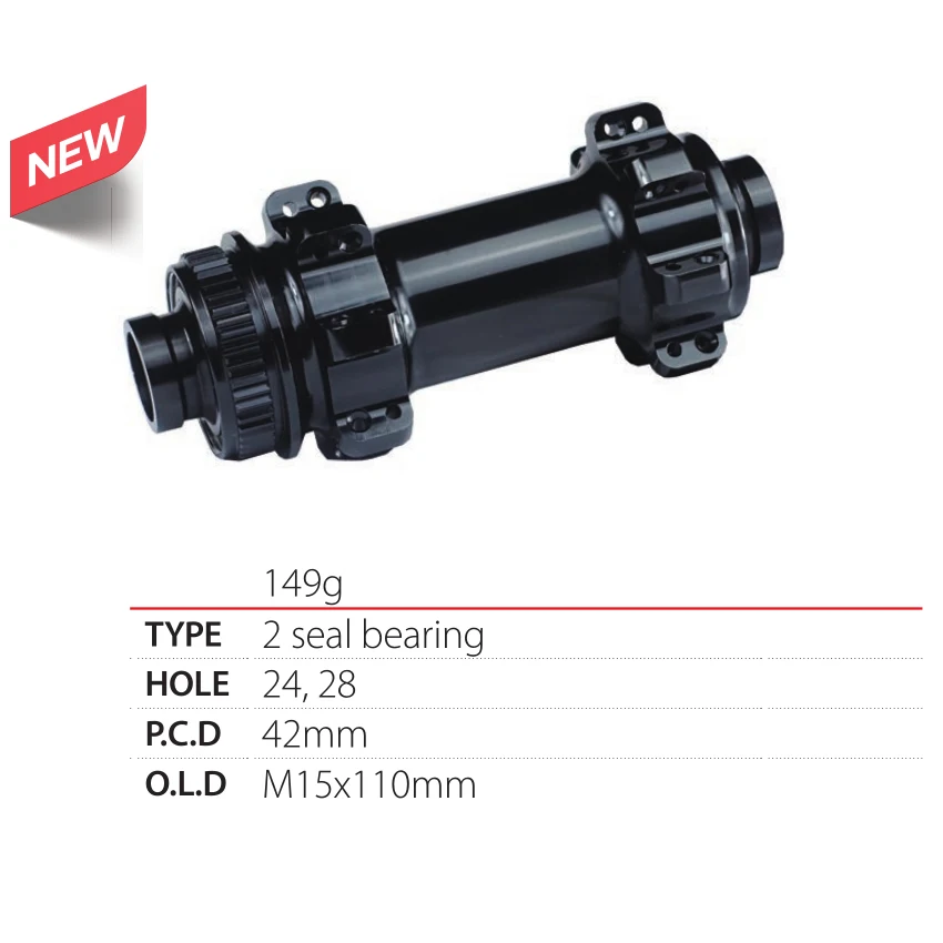 

149g front BOOST hub center lock CL straight pull 15x110 110mm 24H 28H black red MTB XC ENDURO mountain bike SUPER LIGHT