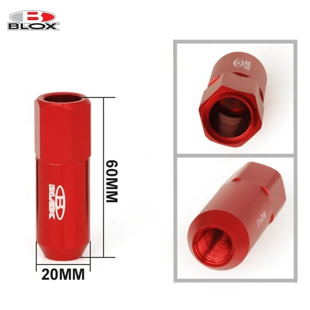 Кованые алюминиевые гоночные гайки Blox 7075 P 1 25 L: 60 мм 20 шт./компл.|racing nuts|blox nutsaluminium nut