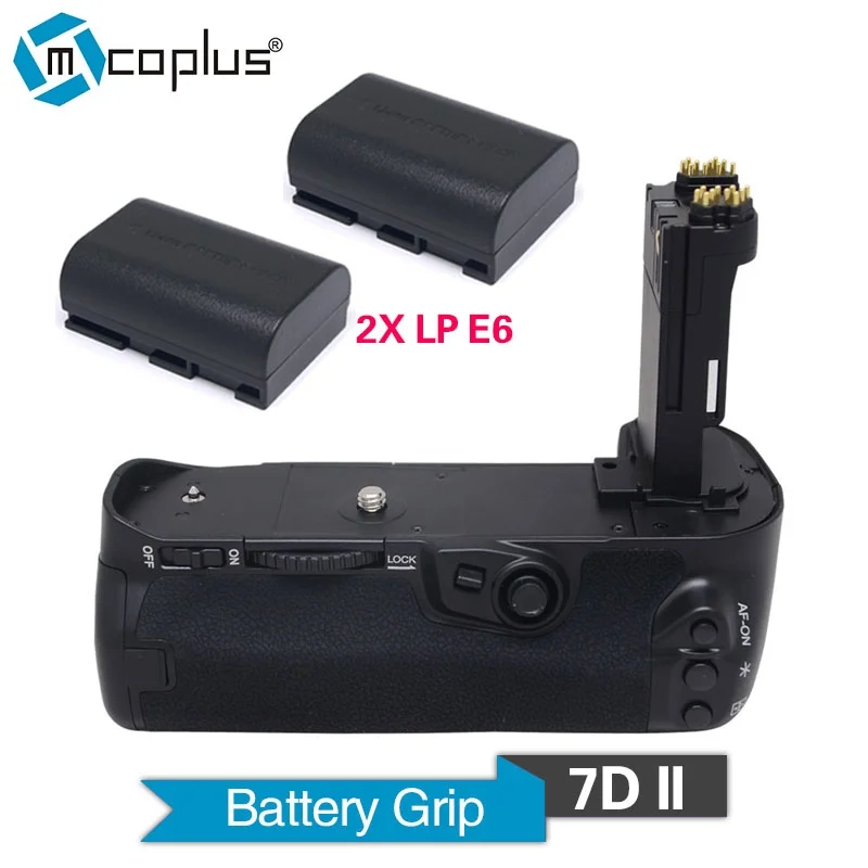 Mcoplus Venidice 7DII Vertical font b Battery b font Grip with 2pcs LP E6 font b