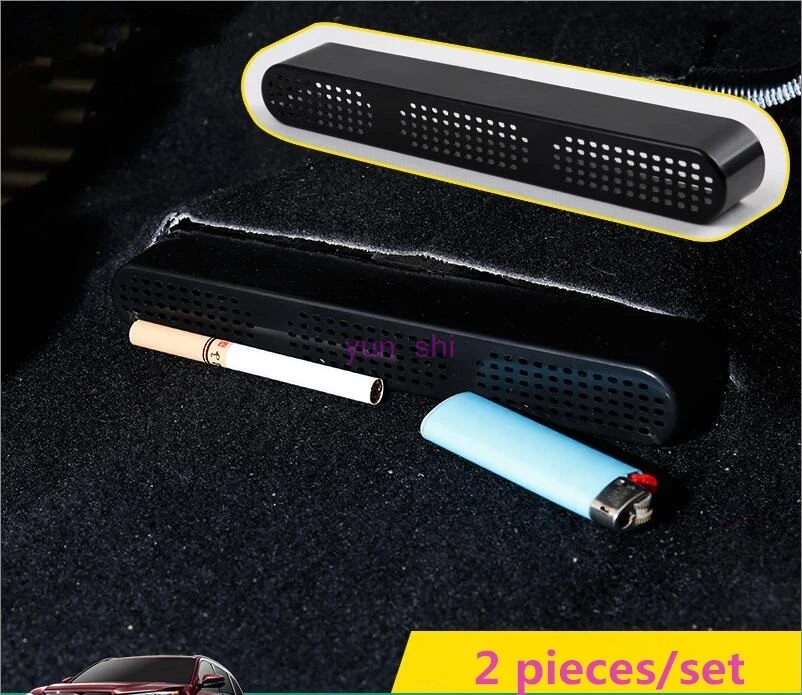 2pcs ABS Car Seat Air Conditioning Decoration Outlet Vent Trim Strip Cover Car-styling For Toyota Highlander 2015-17 accessories