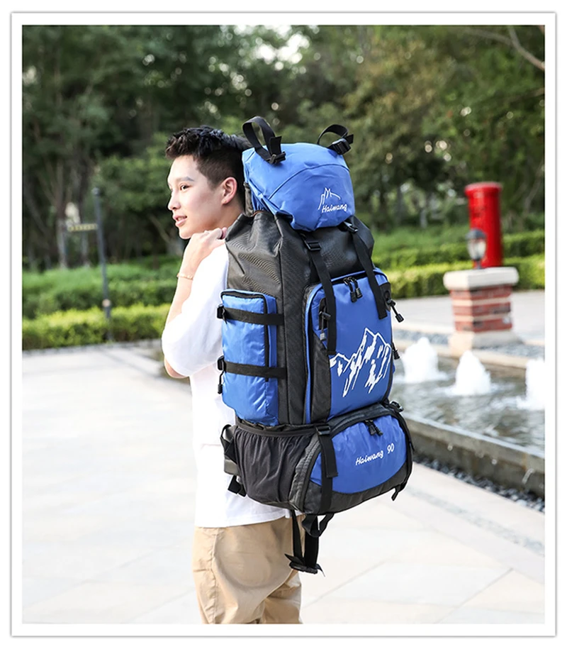 Нейлоновый 90Л рюкзак для путешествий, походная сумка для альпинизма, походный рюкзак для альпинизма, спортивная сумка для активного отдыха, рюкзак для альпинизма