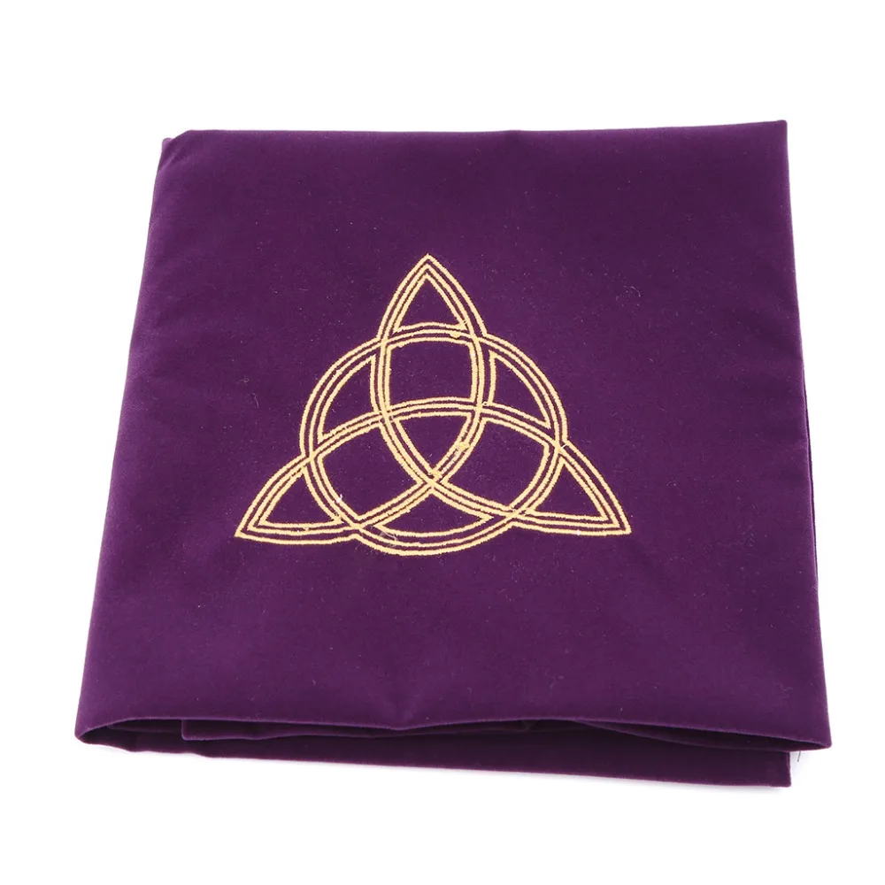 60*60 см бархатная скатерть Таро алтарь Wicca Pentacle Sun вышивка настольная
