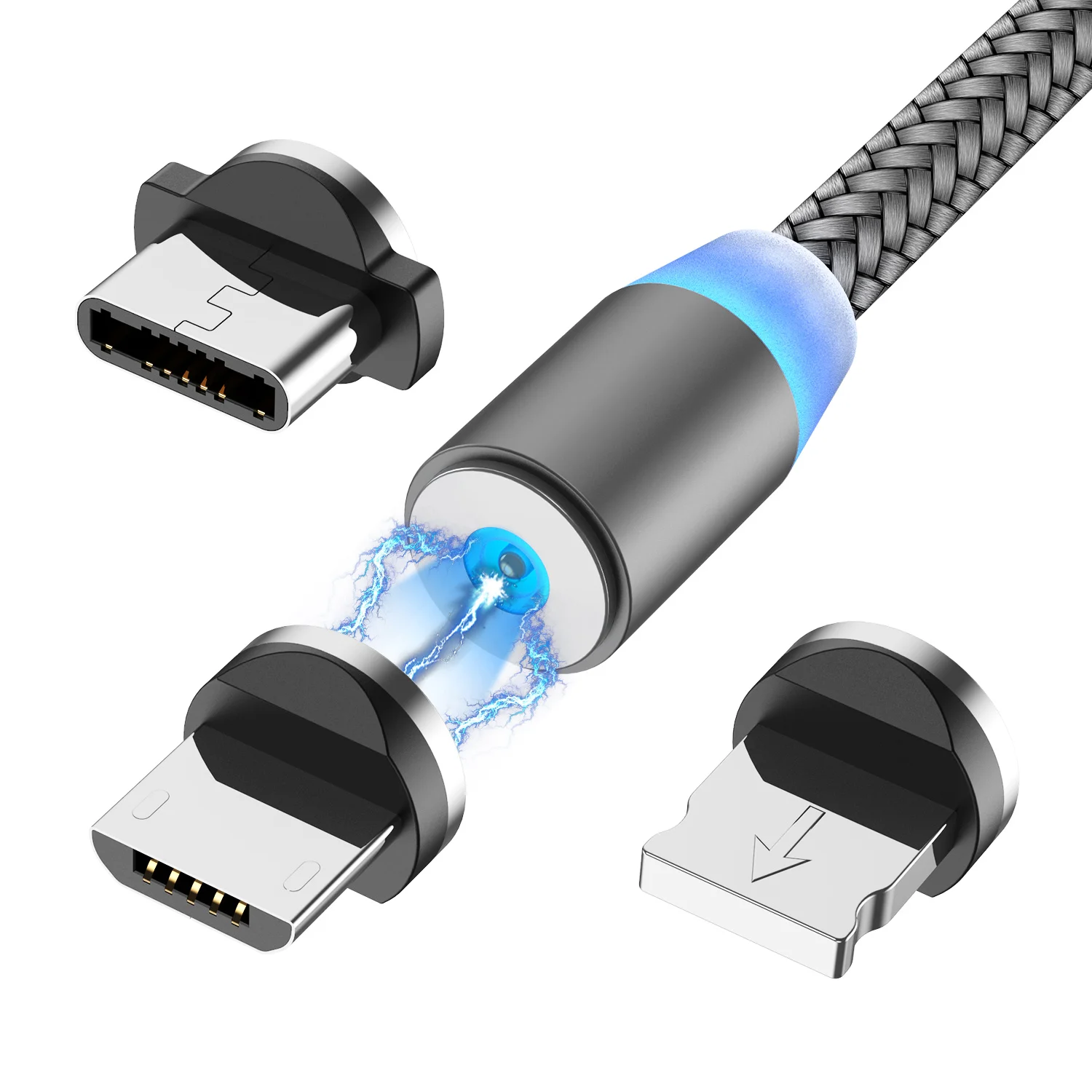 Moskado USB кабель с магнитной зарядкой цифровой линии быстрой зарядки Micro usb для
