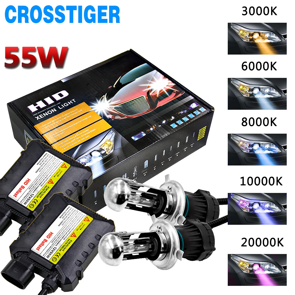 Car Headlight 55W 12V Bi Xenon H4 bixenon Lamp HID Conversion Kit