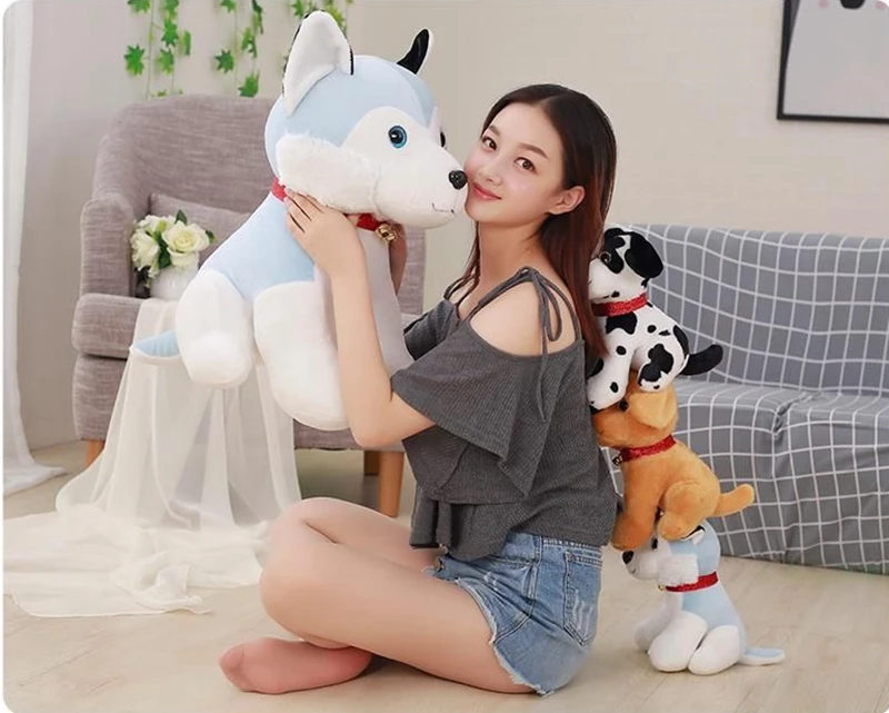 Dorimytrader Pop Lovely Soft Animal Dog Plush Doll Big Stuffed Cartoon Husky Toy Pillow for Kids Gift Decoration 20inch 50cm DY50041 (12)