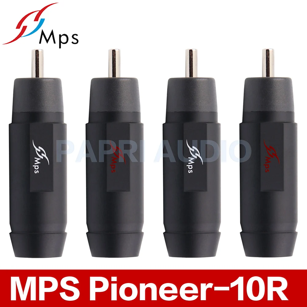 MPS Pioneer-8G/10G/8R/10R разъем HiFi RCA ремонтный штекер аудио разъем позолоченные Родиевые вилки для 8 мм/10 мм кабеля - Цвет: 10mm-Rhodium Plated