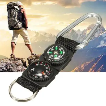 

Camping Climbing Hiking Mini Carabiner Keychain Thermometer hanger Key Chain