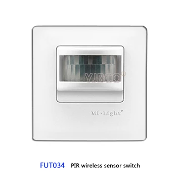 

FUT034 110V 220V PIR wireless sensor Embedded switch sensing distance 8m can match PIR controller PIR lamps