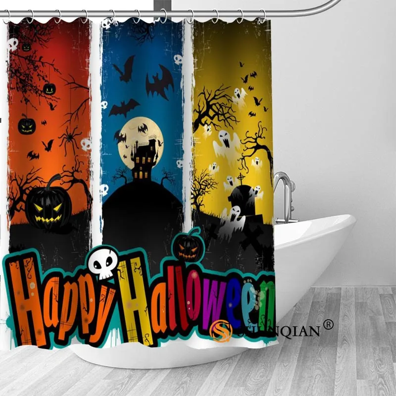 Buy New Halloween Shower Curtain Bathroom Decorations
