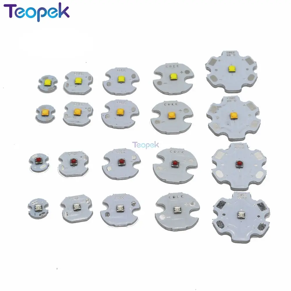 

10 шт. Cree XLamp XB-D XBD Q5 теплый холодный нейтральный белый/красный/синий/зеленый/желтый 3 Вт Высокая мощность светодиодные лампы Чип света с PCB радиатор