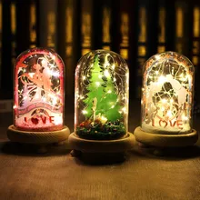 DIY Кукольный дом с мебели прозрачная стеклянная крышка ремесло орнамент сборные модельные игрушки для подарка GN05 GN06 GN07