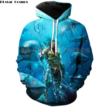 

PLstar Cosmos Brand clothing 2018 New Fashion 3D hoodies Superhero movie Aquaman Print Unisex Casual Hooded Sweatshirt HW-1
