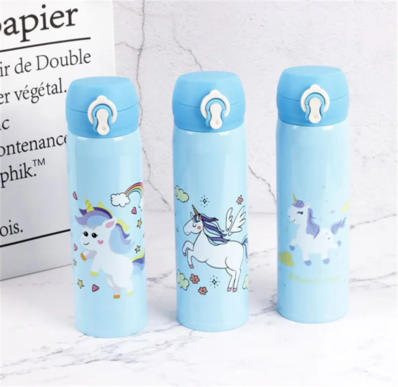 Cute Cartoon Unicorn Vacuum Flasks Thermos Stainless Steel Thermocup Travel Thermal Bottle Coffee Cup Insulated Water Bottles4
