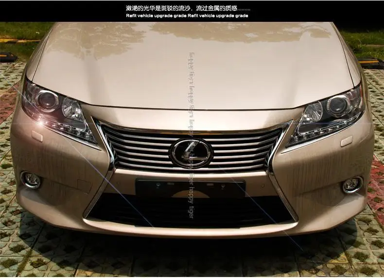 Яркий головной светильник из нержавеющей стали для Lexus ES250 300h 350, декоративный светильник с блестками для бровей