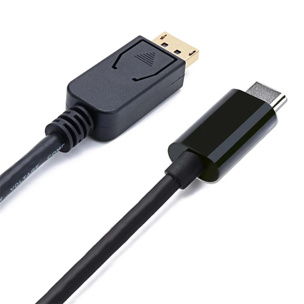 USB C к DisplayPort 4K 60Hz кабель черного цвета (совместим с Thunderbolt 3) 3 фута 0329 #2| |
