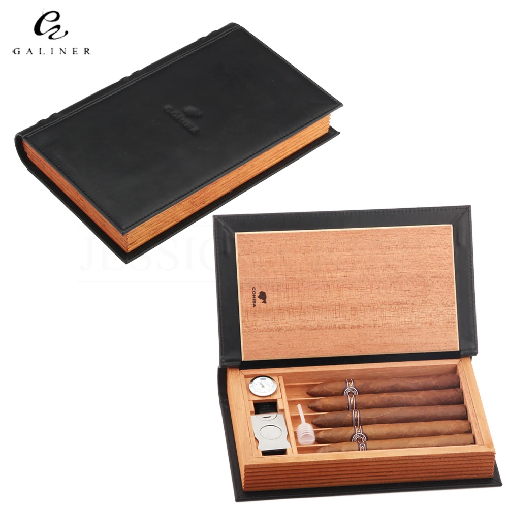 Black Carbon Fiber 2-Cigar Case Storage Tube Holder for up to 57 Cigars C9M9