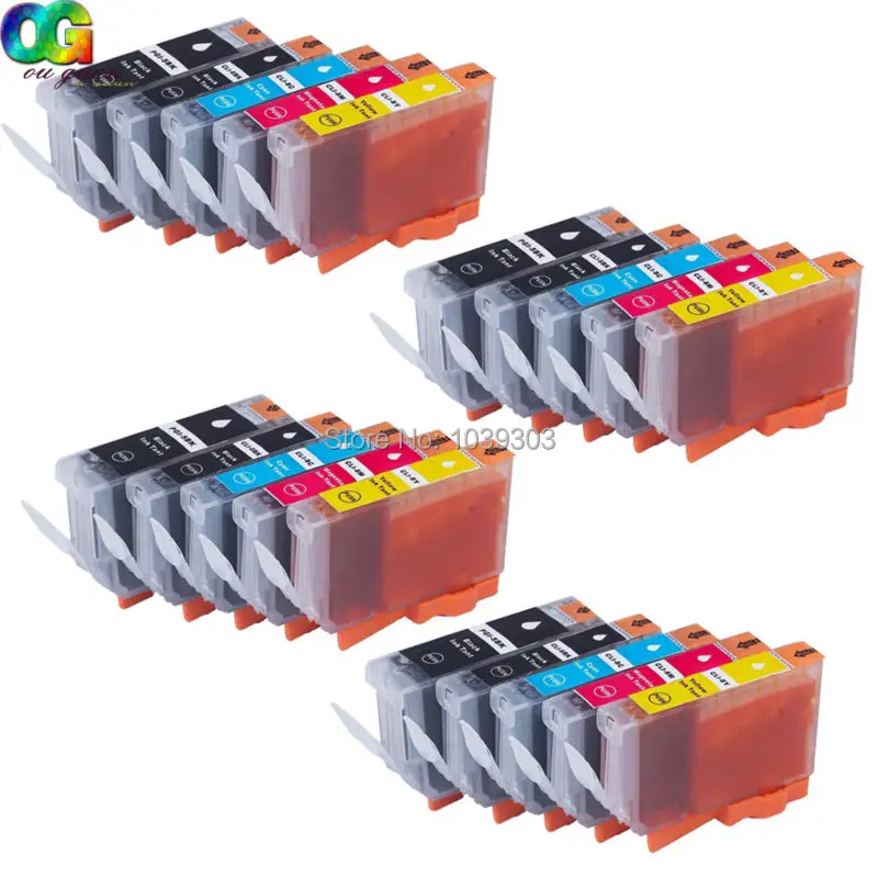 

20 x Ink Cartridge CHIP Compatible Non-OEM for CANON MX700 MX850 MP600r MP800r IX4000 IX5000 PRO9000