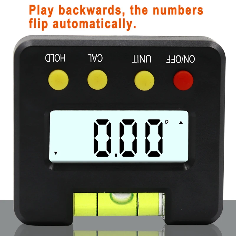 Mini Digital Display Protractor Inclinometer Level Meter 0.1 Degree Resolution and Degree Range