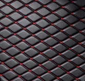 Lsrtw2017 волокна кожи багажник автомобиля коврик для audi a4 Allroad a4 Avant a4 b9 - Название цвета: black red wire