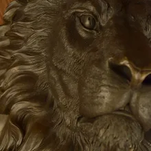 Мужской Африканский Лев бюст скульптура Бронзовый Искусство Джунгли тигр кошка сафари