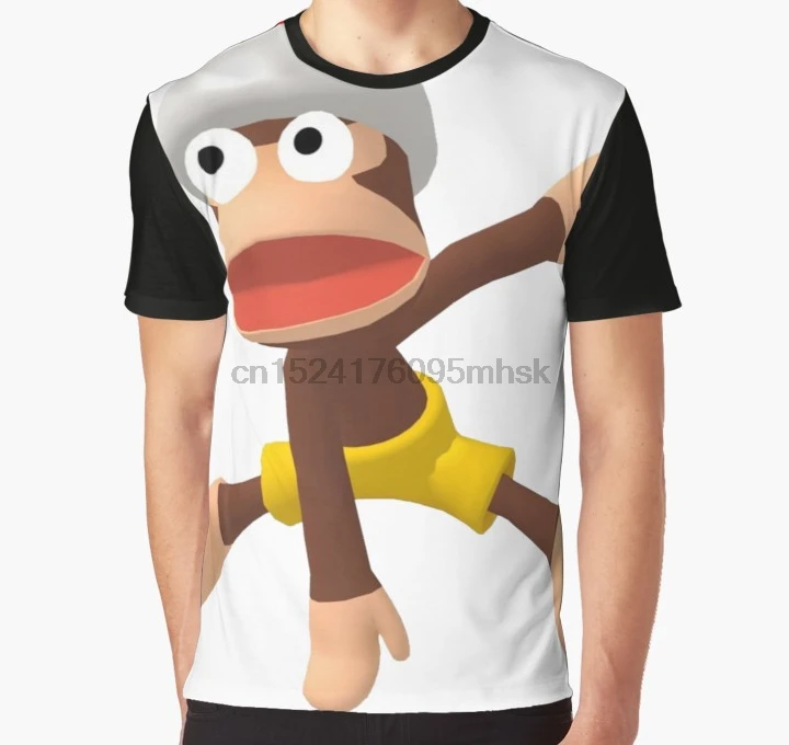 

All Over Print 3D Tshirt Men Funny T Shirt Ape Escape 3 Monkey Dance Sticker