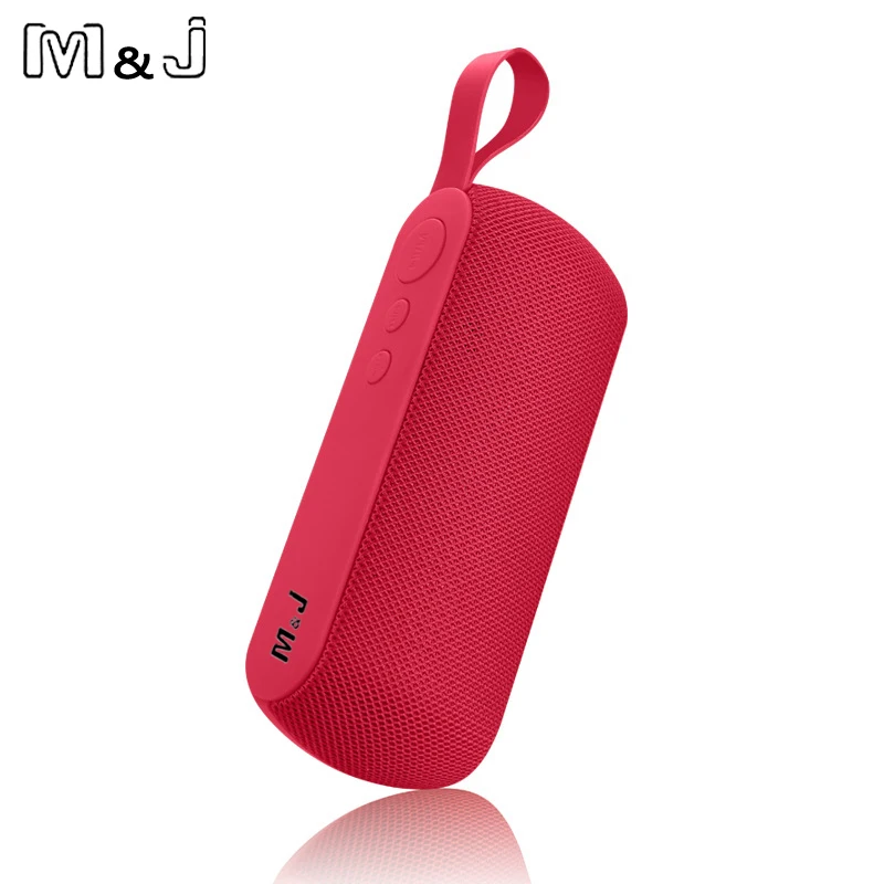 M& J мини Bluetooth динамик портативный беспроводной динамик сабвуфер стерео музыка для смартфонов Поддержка FM и TF карты - Цвет: Red