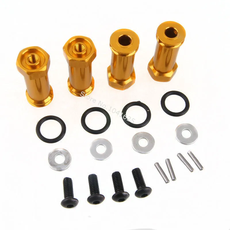 Aluminum 12mm Wheel Hex Drive 25mm Short Extension Adapter Axle Pins 2x10 For 1/10 TRAXXAS Slash