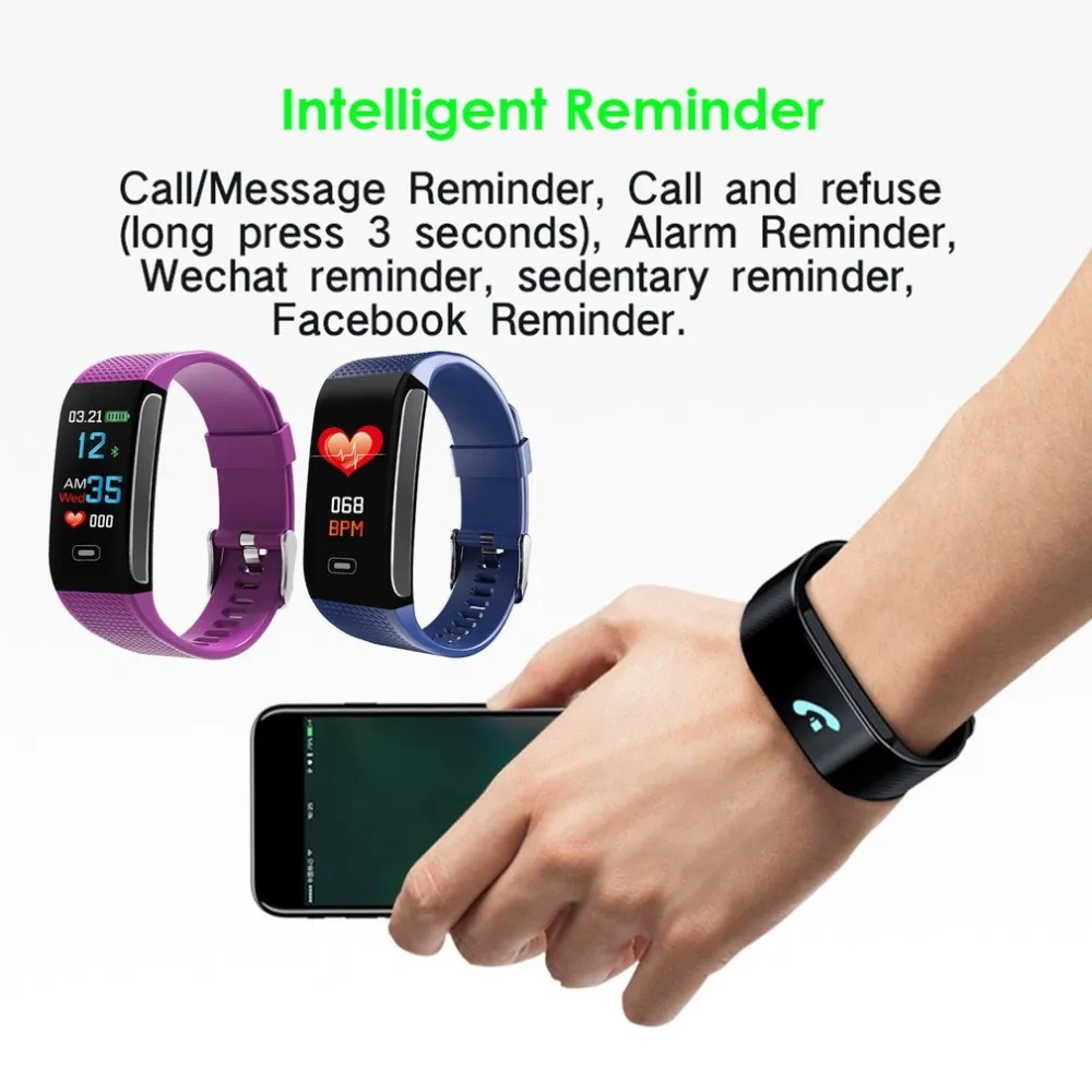

CK18S Smart Watch Color Screen Blood Pressure Heart Rate Monitor Remote Camera IP67 Waterproof Bluetooth Sports Watch