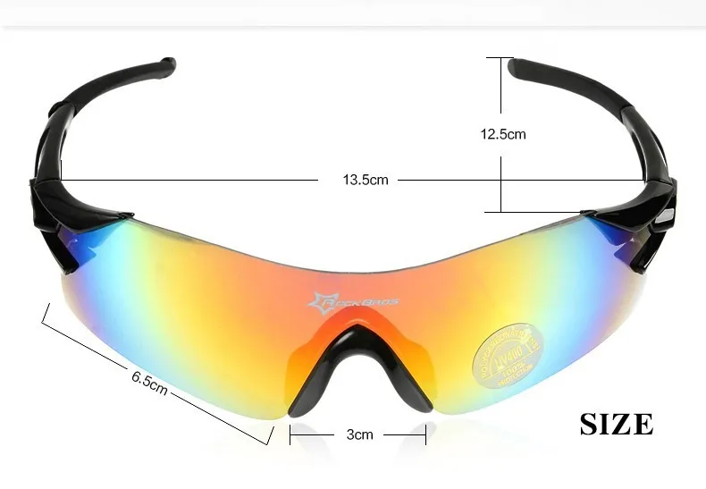 Унисекс MTB дорожный Велоспорт Очки Ветрозащитный УФ-защиты Открытый велосипед Велосипедный Спорт очки один объектив Спортивные очки