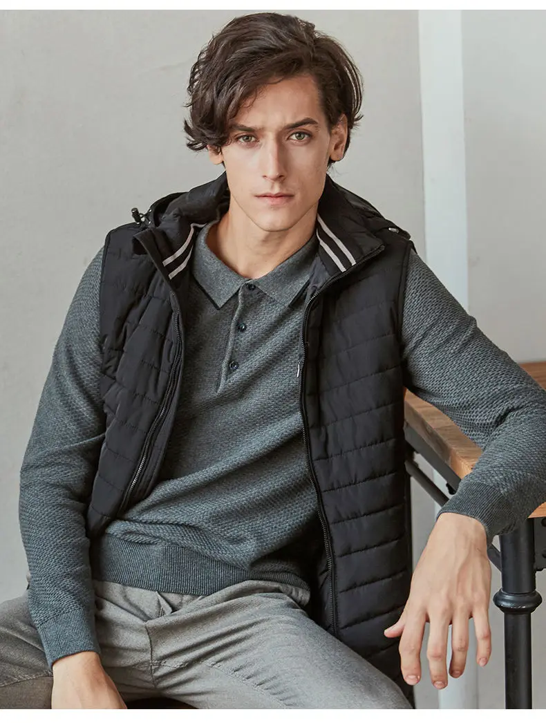 MuLs Brand Classic Tipped Polo Mens Pullovers 2019 Spring New Long Sleeve Cotton Knit Stripe-Collar Polo Sweaters Size 3XL Black 07