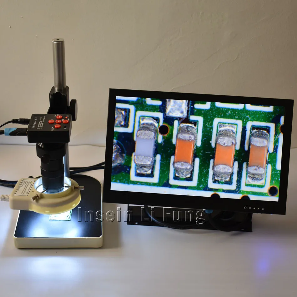 

36MP 1080P 2K 60FPS HDMI USB Industry Digital Video Microscope Camera+8X-130X Zoom C-mount Lens+LED Light Source+Stand