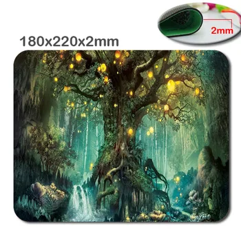 

Mairuige Enchanted Tree Anti-Slip Rectangle Mouse Pad Customized Supported 220mmx180mmx2mm Cool Non-slip and Durable Mouse Pad