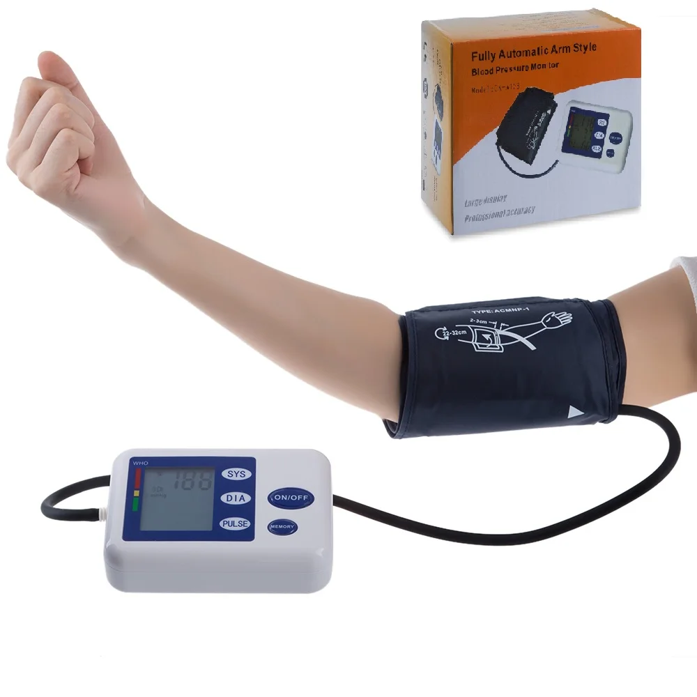 ФОТО Health Care USB Upper Arm Wrist Automatic Electronic Digital Blood Pressure Monitor Sphygmomanometer Heat Rate Monitor Meter