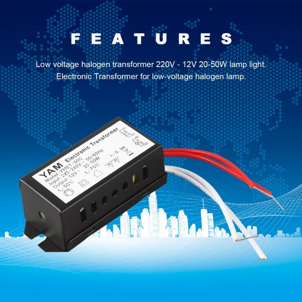 220V 12V 20 50W LED Transformer Electronic Transformer Driver Power