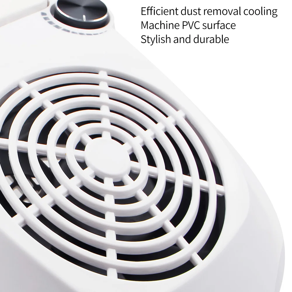 60W Powerful Nail Dust Suction Collector Vacuum Cleaner Professional manicure machine with 2 Dust Bag Nail Art Salon Equipment