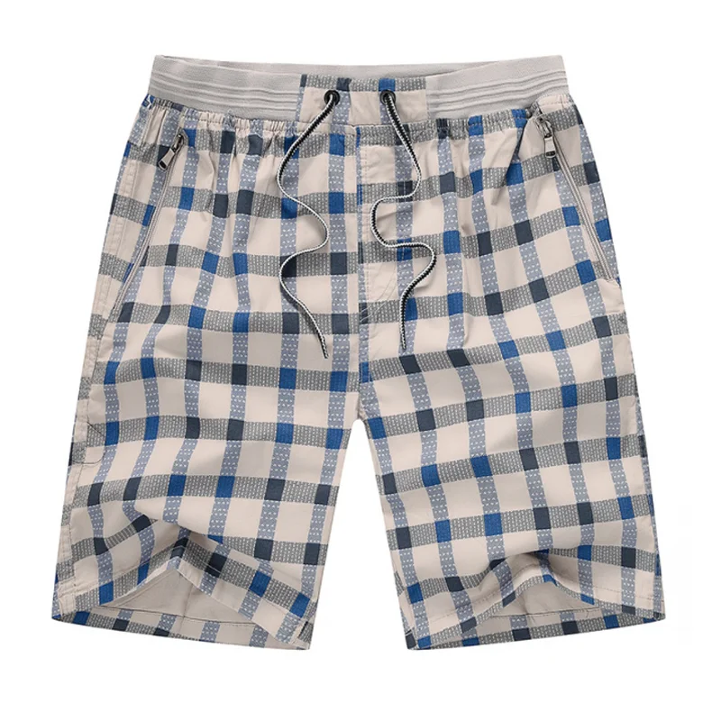 Модные летние мужские шорты, брендовые новые быстросохнущие клетчатые пляжные шорты для отдыха, Свободные повседневные мужские шорты, Прямая поставка