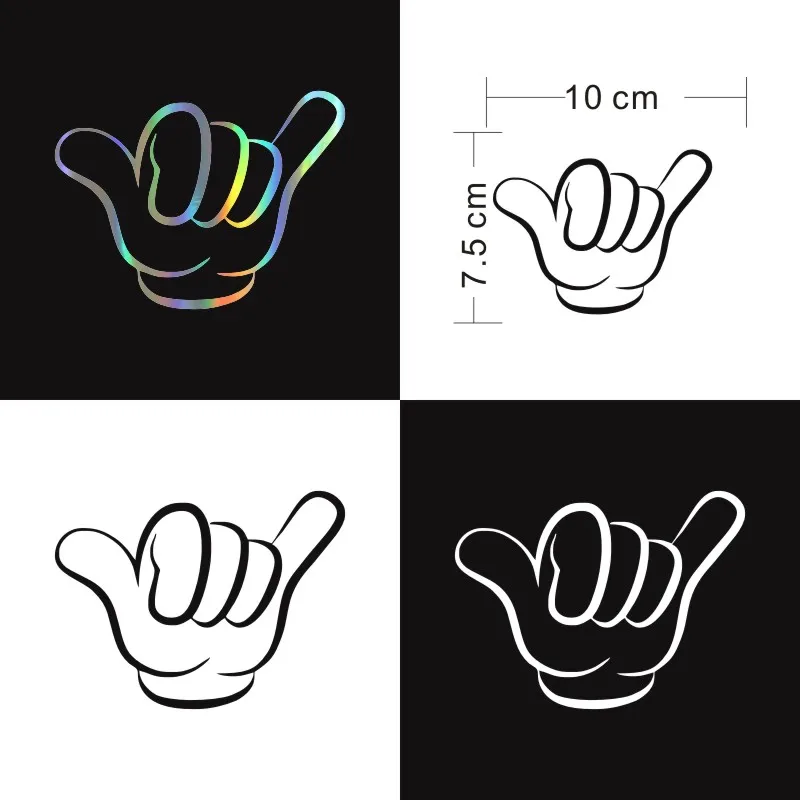 Anycuros Hang Loose Shaka ручная забавная наклейка для автомобиля виниловые наклейки