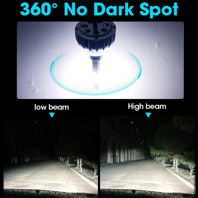 HLXG 4 стороны H7 LED 12000lm H4 HB2 лампа Автомобильные светодиодные фары автомобильные