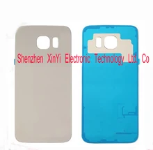 10Pcs/lot New High Quality Battery Back Cover glass Housing Door with Adhesive For Samsung Galaxy S6 G920 G9200 Free Shipping