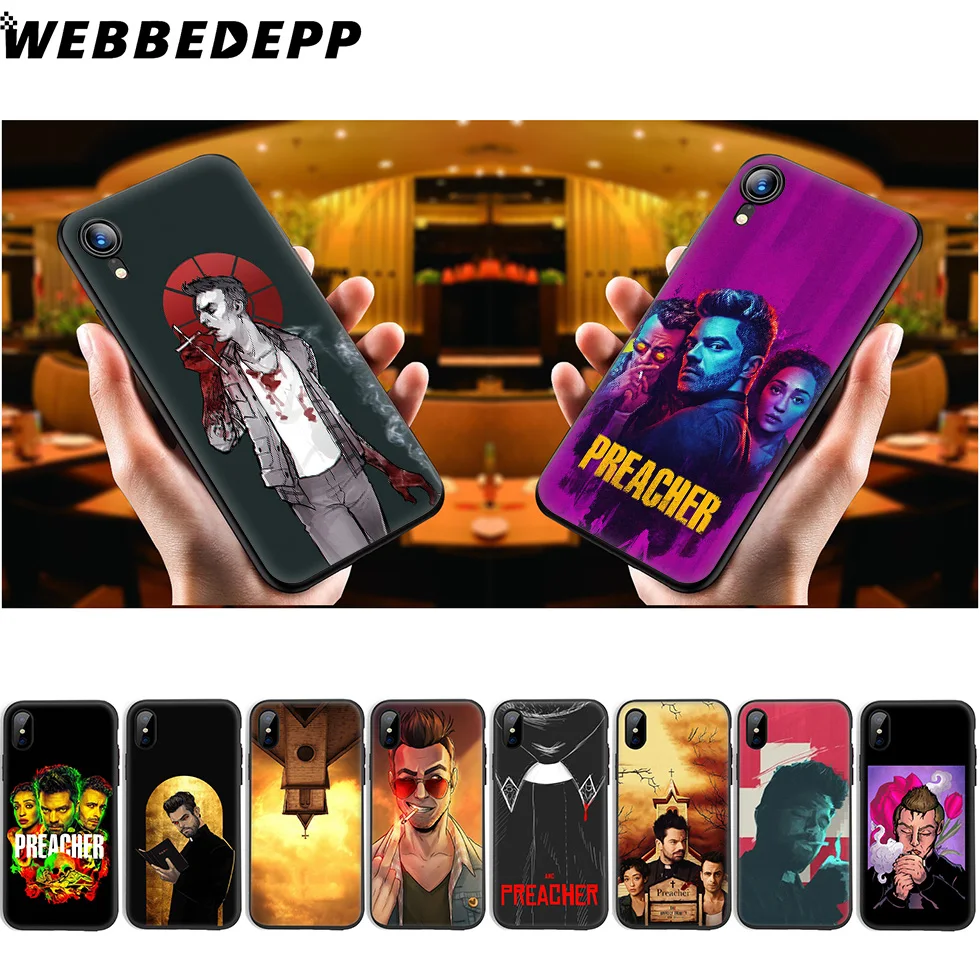 

WEBBEDEPP Preacher Tv Shows Soft Silicone Case for iPhone 11 Pro Xr Xs Max X or 10 8 7 6 6S Plus 5 5S SE Case 8 Plus