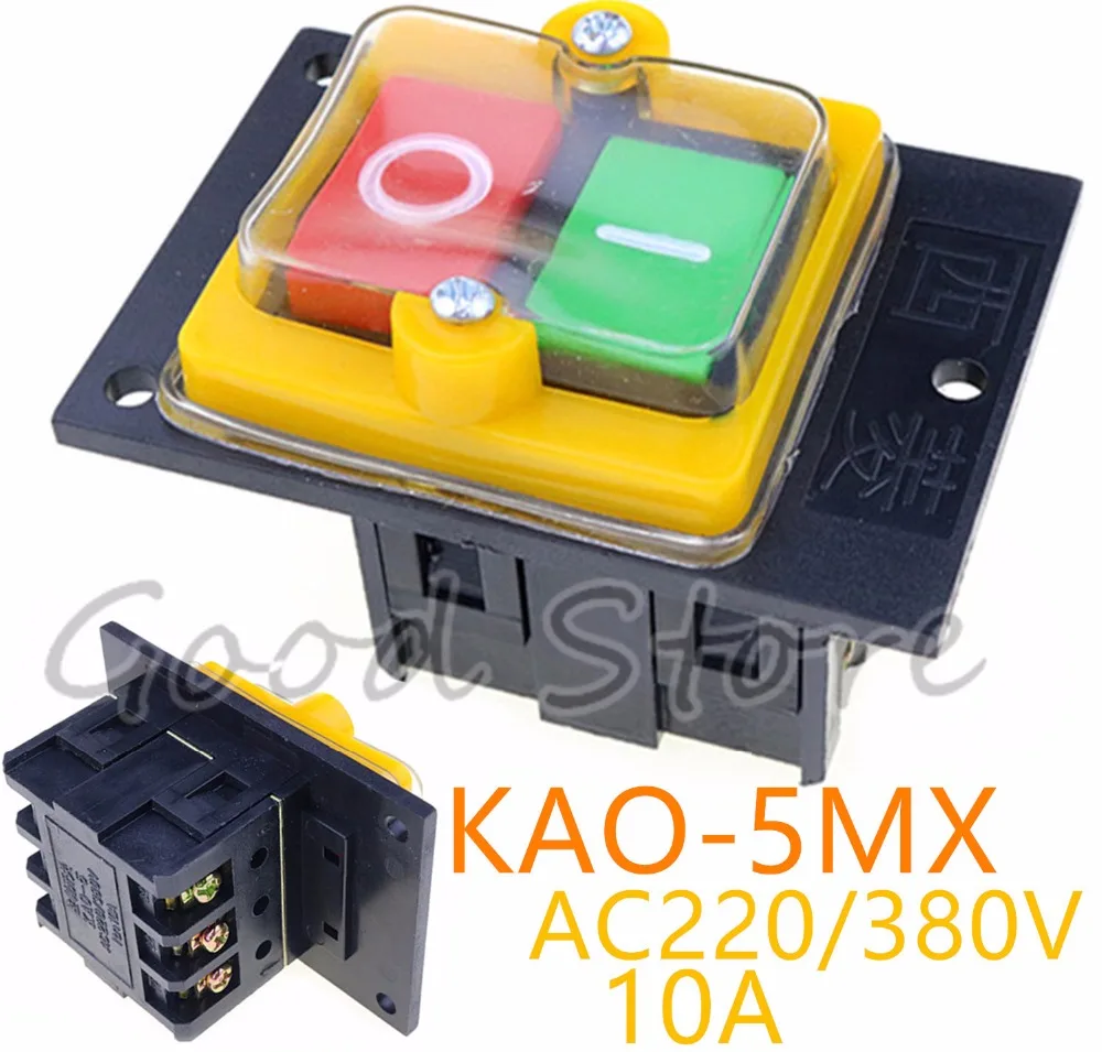 AC 220//380V On//Off Water Proof Push Button Switch KAO-5 for Drill Motor Machi SS